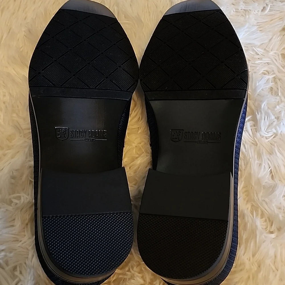 Stacy Adams Men's Dark Blue Loafers Shoes Brand New No Tag